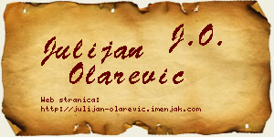 Julijan Olarević vizit kartica